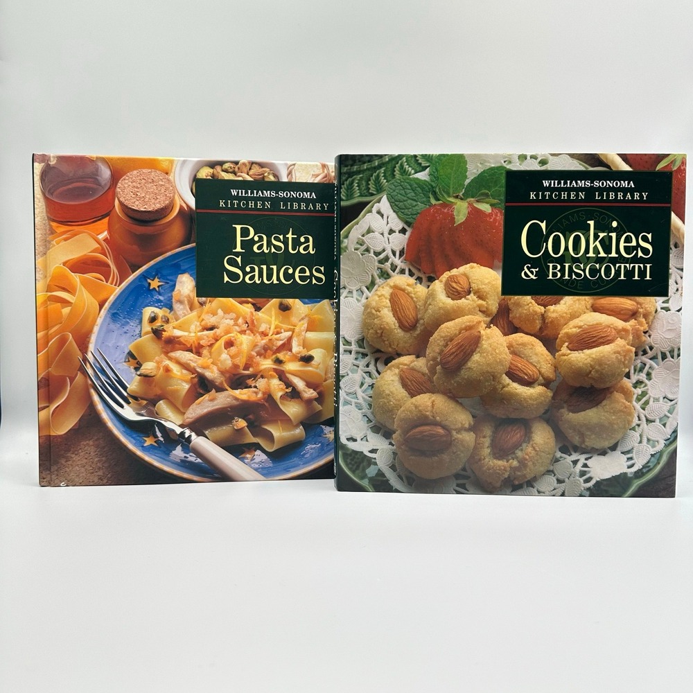 Williams-Sonoma Kitchen‎ Library Lot 2 Pasta Sauces Cookies Biscotti Hardcover